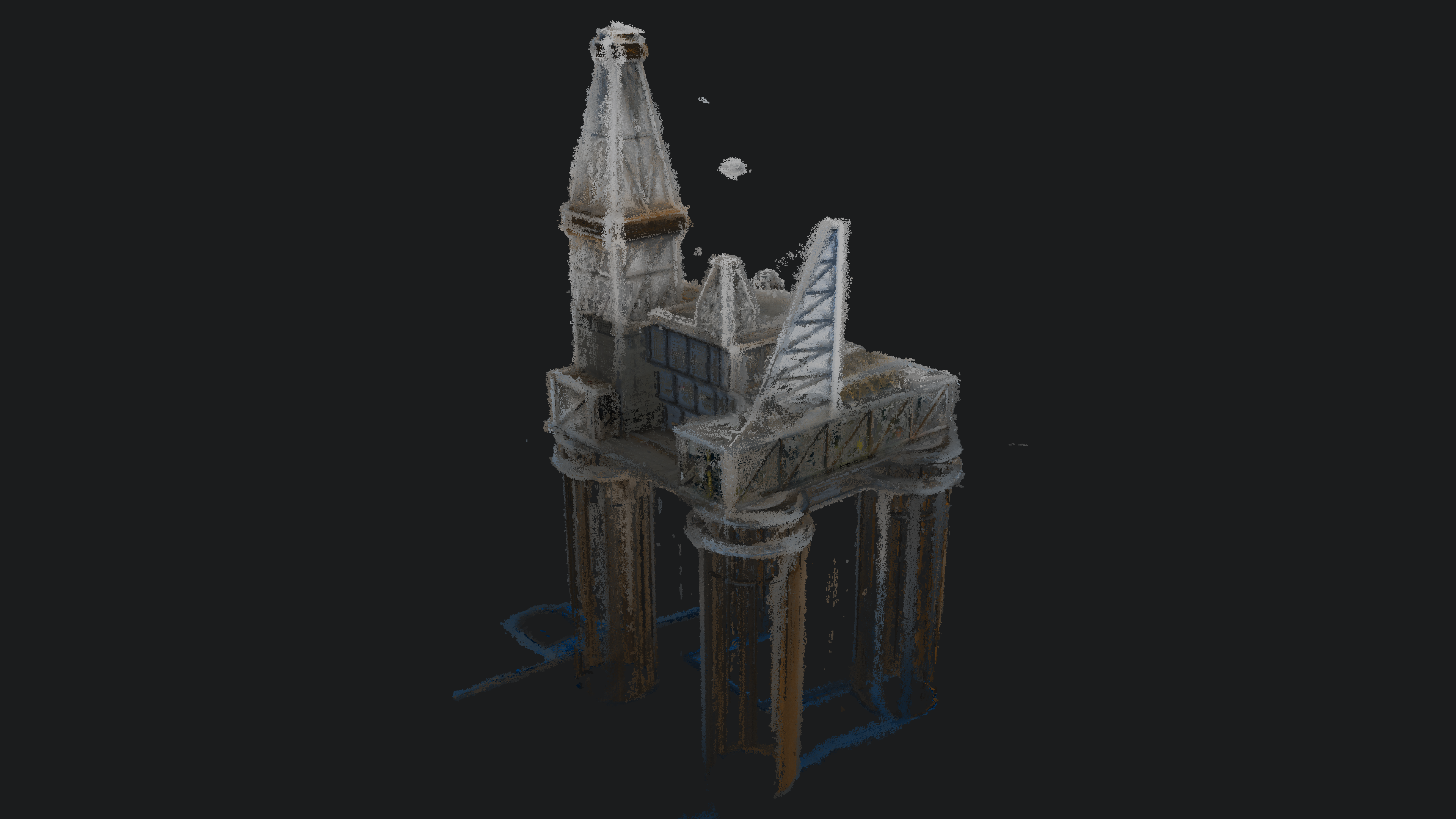 Render 4K da nuvem canônica Exp8, carregada integralmente com 19.833.885 pontos RGB